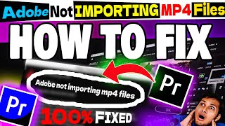 FIX MP4 File NOT Working In adobe Premiere PRO cc 2024 [upl. by Anivle]