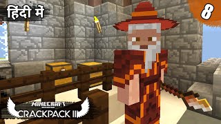 8 Crackpack III  Wizard Tower Activating Mana Pool  Minecraft Crackpack 3 Java  in Hindi [upl. by Ahsimik]