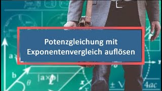 Potenzgleichung mit Exponentenvergleich auflösen [upl. by Adyol304]