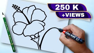 Phool ka chitra  फूल का चित्र कैसे बनाएं  Flowers drawing  FAM Pro [upl. by Latif]