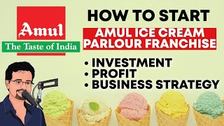 Amul Ice cream parlour Franchise  Investment  Profit Margin  Strategy [upl. by Nilorac]