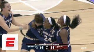 Ogunbowale hits crazy three to win national championship for Notre Dame  ESPN [upl. by Tiffie2]