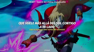 Sword Art Online Progressive Theme Song Full  HEART Shinzou  Eir Aoi  AMV sub español [upl. by Nnahs828]