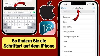 So ändern Sie die Schriftart in iPhone iOS 18 Schriftstil [upl. by Anoi]