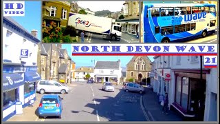 North Devon Wave 21 Bus Ilfracombe Braunton Barnstaple Instow Bideford Northam Westward Ho [upl. by Alyac238]