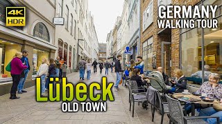 Germany Lübeck Walking Tour Beautiful streets of Old Town in Spring 2024  4K HDR [upl. by Derian]