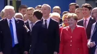 Macron appears to swerve away from Trump at NATO summit [upl. by Zeuqcaj]