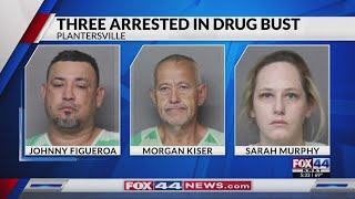 Three arrested in Plantersville drug bust [upl. by Eislrahc52]