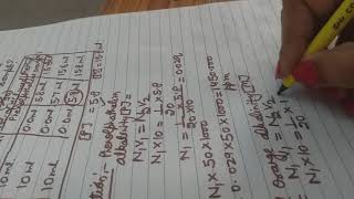 Calculation of experment To determine the alkalinity of water sample [upl. by Colley388]