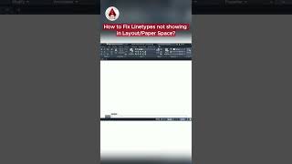 How to Fix Linetypes not showing in LayoutPaper Space autocadtips shorts [upl. by Carry]