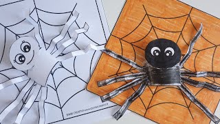 Halloween come fare un ragno di carta [upl. by Dolley]