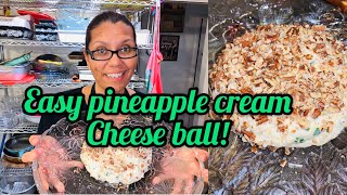 Easy Pineapple Cream Cheese Ball‼️ [upl. by Ahsienor]