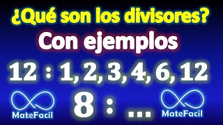 ¿Qué son los divisores Explicación Súper Fácil [upl. by Nytram]