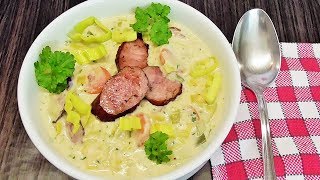 KäseLauch Suppe mit Wurst [upl. by Ailemac197]