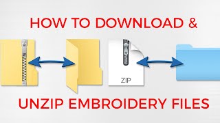 How to Download amp Unzip Embroidery Designs [upl. by Eromle]