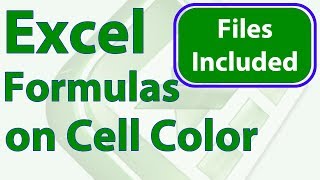 Excel Formulas Based on Cell Color  Files Included [upl. by Ihsir574]