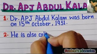 Speech On APJ Abdul kalam in english ShortAbdul kalam speechDr APJ Abdul Kalam speech in english [upl. by Jonell]