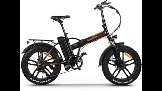 Bicicletta Elettrica FatBike Pieghevole RKS RSIV Urban 250W 48V [upl. by Asen669]