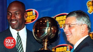 David Stern helped develop stars around the world with MJ and Magic Johnson  Woj  Golic and Wingo [upl. by Ewen529]