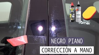 PULIR NEGRO PIANO ARAÑADO  Eliminación de microarañazos a mano [upl. by Monteith]