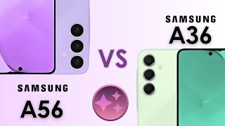 Samsung Galaxy A56 VS A36 Ultimate Comparision samsung samsunggalaxy comparision evolution me [upl. by Froehlich]