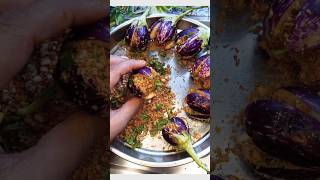 भरलेली वांगी रेसिपी marathirecipe shorts food recipevideo ytshorts cooking viralvideo [upl. by Sayre]