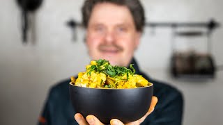 Aloo Gobi Ein indisches BlumenkohlCurry Rezept  Der Bio Koch [upl. by Gabbi388]