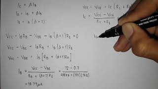 BJT Problem 5 EmitterStabilized Bias Saturated [upl. by Mitzi]