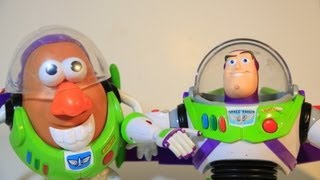 Toy Review Disney Buzz Lightyear Action Figure Toy  Mr Potato Head Buzz [upl. by Notnerb470]