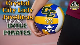 Volleyball Crystal City Lady Javelinas vs Lytle Pirates [upl. by Edan]