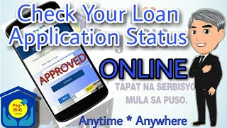 How to check your PagIBIG Loan Application Status  ONLINE [upl. by Sone]