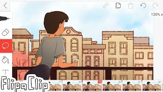 Flipaclip Animation Process Girl  flipaclip tutorial [upl. by Oliric]