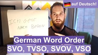 German Word Order  SVO TVSO SVOV VSO [upl. by Kulda695]