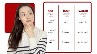 Confusing English Verbs  SEE  LOOK AT  WATCH [upl. by Ayirp]