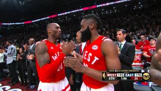 Kobe Bryant Exits Final AllStar Game [upl. by Yennor966]