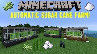 Minecraft 115 Automatic Sugar Cane Farm Tutorial Easy [upl. by Landel]