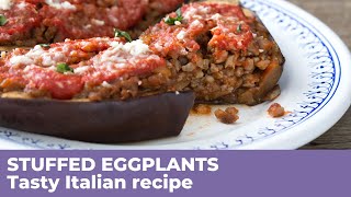 How to bake DELICIOUS STUFFED EGGPLANTS  Easy and healthy recipe [upl. by Anyk]