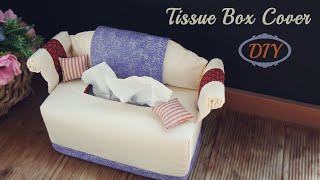 DIY Sofa Tissue Box Cover [upl. by Anaerda]