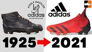 The Evolution of Adidas Football Boots Soccer Cleat History [upl. by Ynottirb]