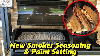 Seasoning the New Lonestar Grillz Offset Smoker [upl. by Kriste]