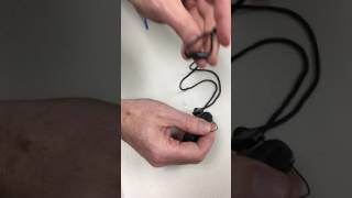 Howto thread a medical alert system lanyard [upl. by Mehalek101]