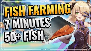 Daily Fish Farming Route MOBILE FRIENDLY Cook Delicious Food Genshin Impact Materials Farming [upl. by Dunkin200]