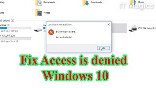 Access is denied in windows 10 fix Local drive is not accessible [upl. by Leonanie467]