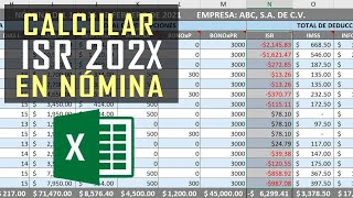 ✅ Calcular el ISR para CUALQUIER AÑO  IMPUESTOS en la NÓMINA  Ejemplo COMPLETO en EXCEL  DESDE 0🆗 [upl. by Gittel965]