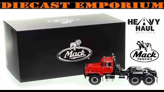 First Reactions 150 Scale Heavy Haul Replicas Mack RD800 Tandem Axle Tractor with 50Ton Winch [upl. by Woodson]