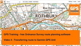 Free Ordnance Survey route planning software  4  transferring route onto Garmin GPS Unit [upl. by Bouley]