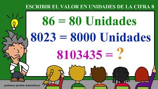 TRUCO PARA ESCRIBIR EL VALOR EN UNIDADES DE UNA CIFRA UN CLÁSICO EN LOS EXÁMENES [upl. by Stanislaw]