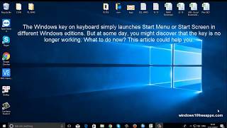 How to fix windows key not working windows 10 [upl. by Lyndsay]