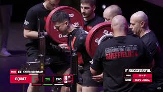 Kyota Ushiyama • 690kg Total  66kg • 10th place Sheffield 2024 Powerlifting [upl. by Pax]