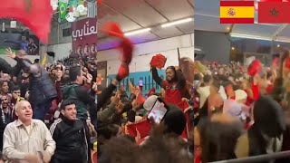 Crazy Morocco Fan Reactions To Win Against Spain [upl. by Neri]